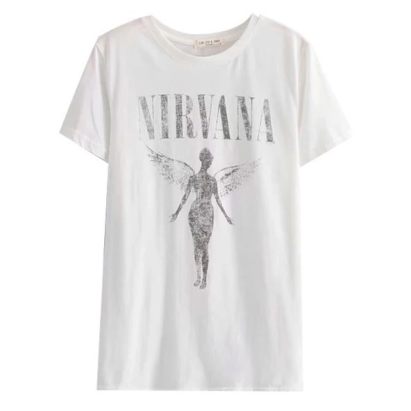 Vintage Bohemian Nirvana Concert Angel Tour Tee - Picture 5 of 5